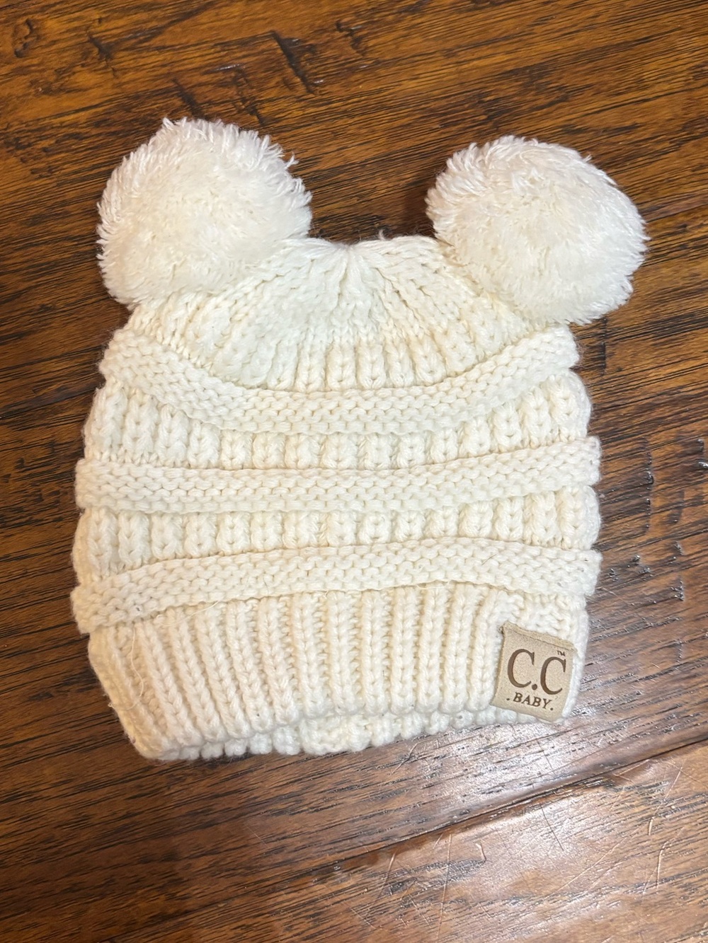 C.C Cream Double Pom Pom Knit Beanie for Kids
